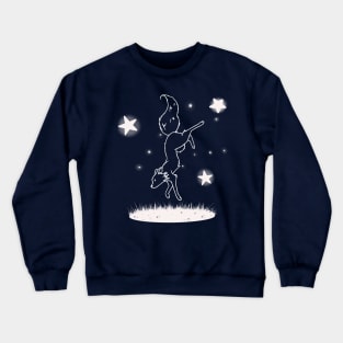 Falling Fox Starry Night Crewneck Sweatshirt